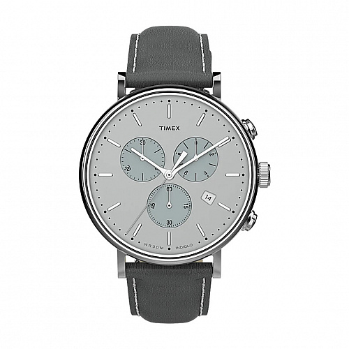 Fairfield Chronograph  41mm Leather Strap - Gray